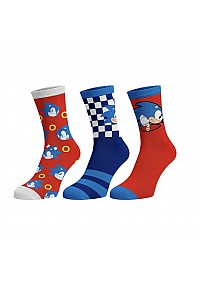 Chaussettes Sonic The Hedgehog Par Bioworld - Paquet de 3 Paires